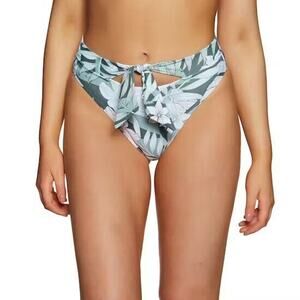 $70 Seafolly Copacabana High Rise Tie Front Bikini Bottoms 6 US 10 AU NEW S492